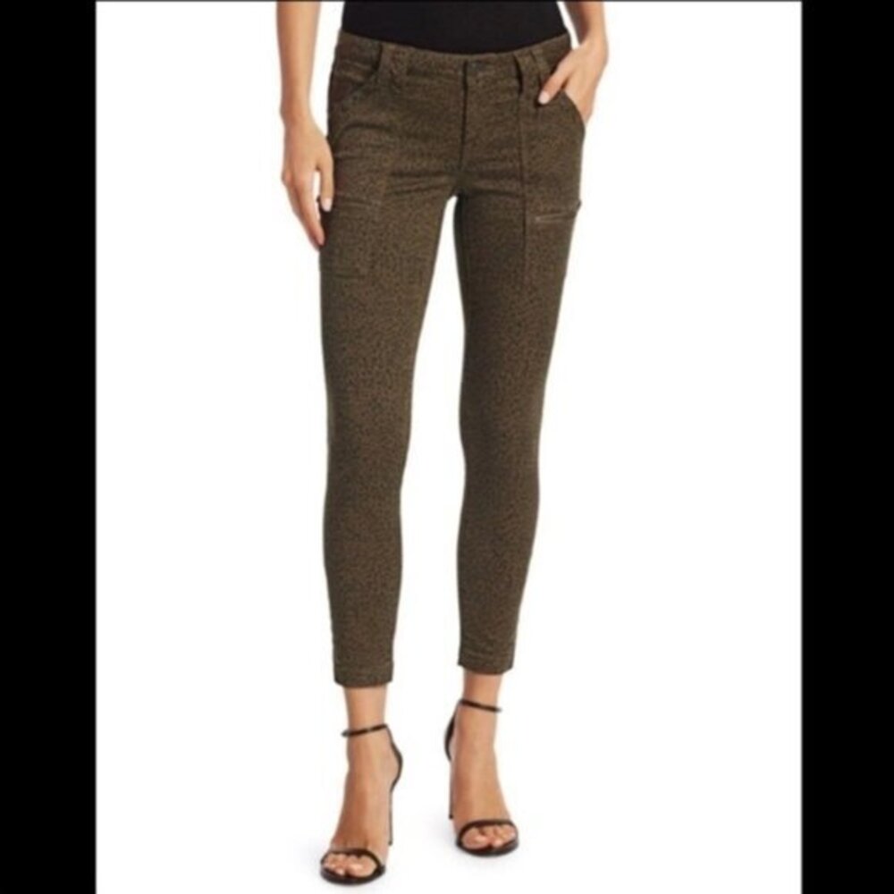 Joie Leopard Print Parker Skinny Jeans